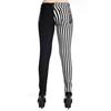 Banned - Half Black Half Striped Hose gerades bein - Schwarz/Weiß Product image